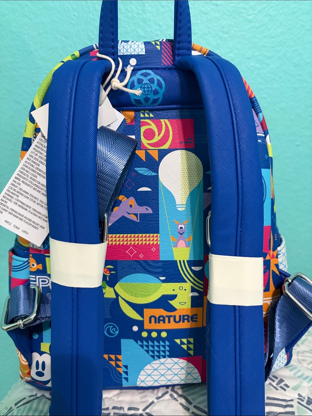 Loungefly Disney Parks Exclusive EPCOT Figment Backpack Nemo Squirt Groot NWT - Picture 4 of 5